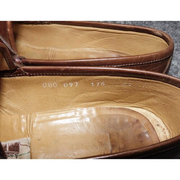 Vintage Gucci Men's Horsebit Brown Leather Loafers - Size 10.5 US - 44 EU - Picture 6 of 10
